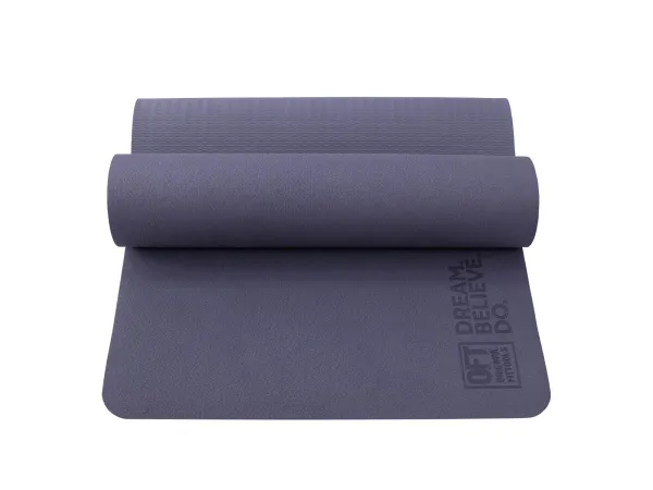 Коврик для йоги и фитнеса 185 х 80 см толщина 8 мм TPE лиловый