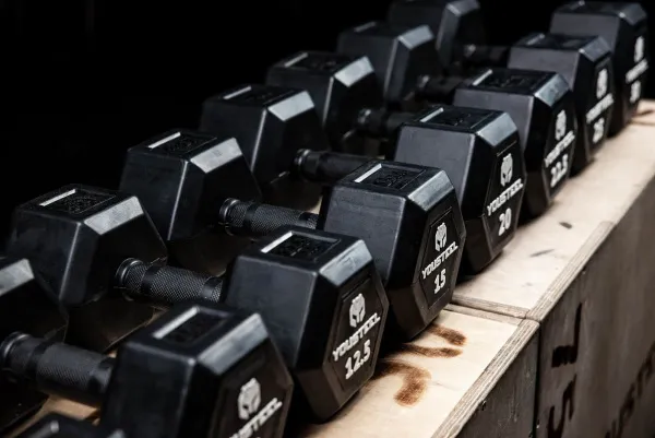 Гантели гексагональные с обрезиненной ручкой