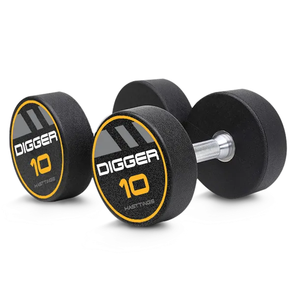 Комплект полиуретановых гантелей 10 пар от  2,5 до 25 кг