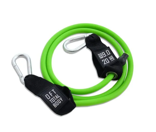 Эспандер из натурального латекса с карабинами сопротивление 20 lbs