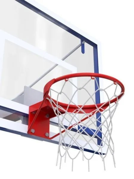 Баскетбольная стойка разборная с трен. щитом 1200х900 мм из оргстекла 10 мм и усиленным кольцом