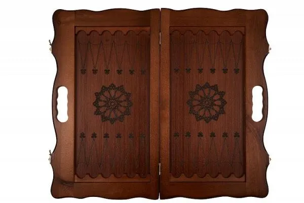 Нарды кожаные РФН "Цветок" средние в дипломате