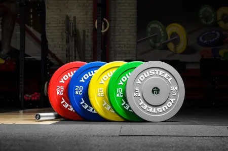 Диски для штанги каучуковые цветные