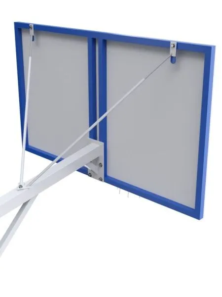 Баскетбольная стойка двухопорная с игровым щитом 1800х1050 мм и усиленным кольцом