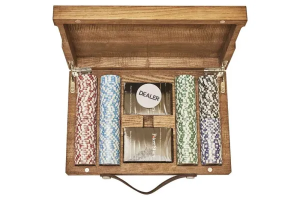 Набор для покера Crown на 200 фишек в кейсе из ясеня, Partida