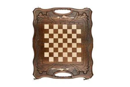 Шахматы резные с Араратом, ручкой и ложементом 40, Haleyan