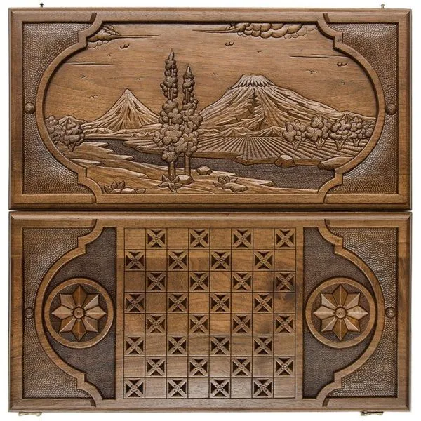 Нарды резные "Долина Арарата" 60, Haleyan