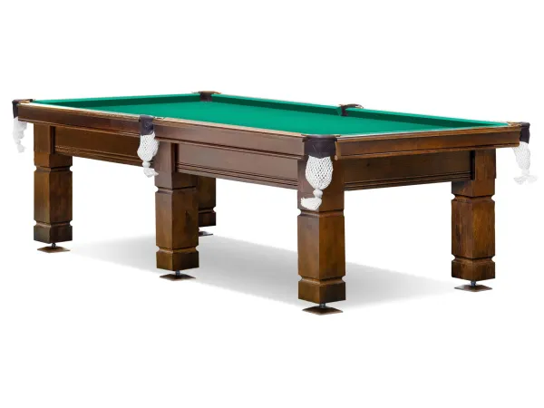 Бильярдный стол для русской пирамиды Weekend "Hardy" (10 футов, 6 ног, 30мм камень) коричневый, борта ясень