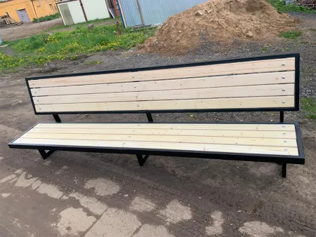 Скамья для улицы со спинкой парковая