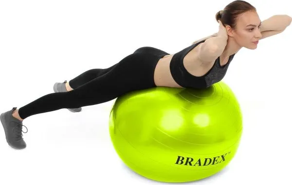 Мяч для фитнеса «ФИТБОЛ-65» Bradex SF 0720 с насосом, салатовый