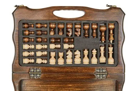 Шахматы резные с Араратом, ручкой и ложементом 40, Haleyan