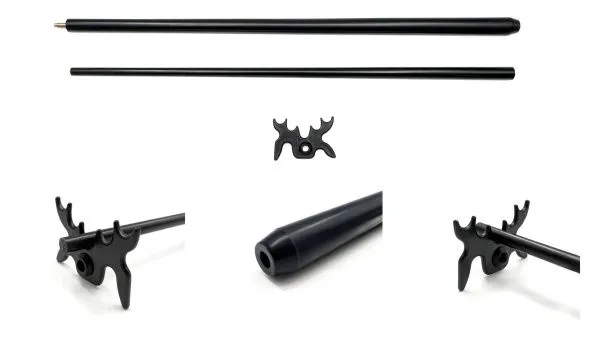 Древко с резьбой для машинки + машинка "Rasson" (145 см, машинка Cross латунь)