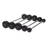 Набор прямых обрезиненных штанг (шаг 5 кг, 5 шт) PROFI-FIT 10-30 кг