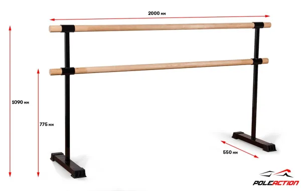 2-х уровневый мобильный (переносной) хореографический станок v2.0