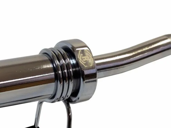 Гриф олимпийский слабоизогнутый хромированный 47" REBEL с замками