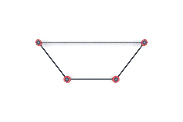 Мишень на стойках квадратная для тестирования лиц с ограниченными возможностями 89х3мм