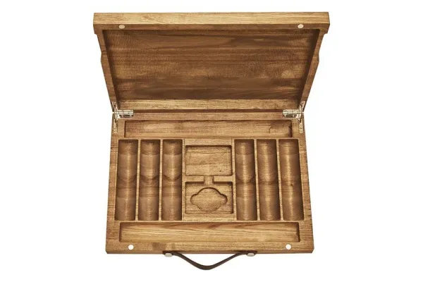 Набор для покера Luxury Ceramic на 500 фишек в кейсе из ясеня, Partida