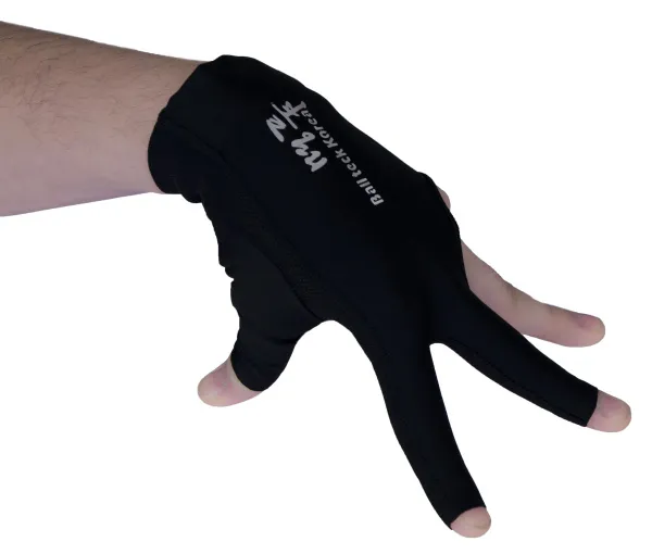 Перчатка бильярдная «Ball Teck 3» (черная, вставка замша), защита от скольжения