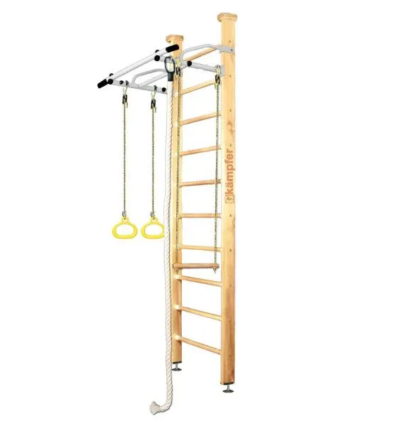 Шведская стенка Kampfer Helena Ceiling (№0 Без покрытия Стандарт белый антик турник)