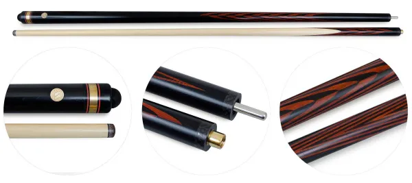 Двухсоставной бильярдный кий для русской пирамиды Weekend "Шахматы" (черный граб, падук, термограб)