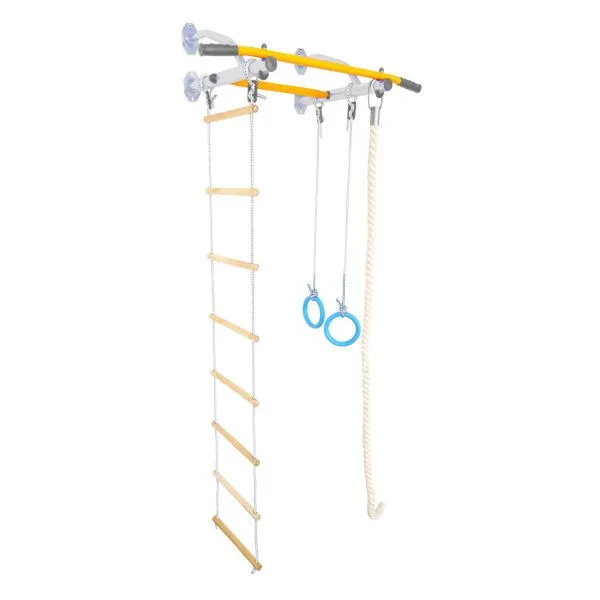 Шведская стенка Юный Атлет Эконом (белый/желтый)