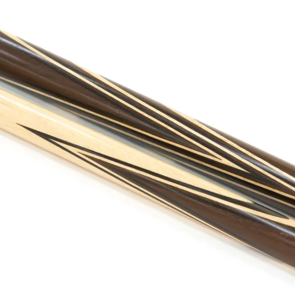 Двухсоставной бильярдный кий для русской пирамиды Weekend "Классика" (термограб, коричневый, черный, белый) 13 запилов