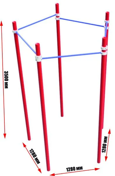 Турник пятигольный серии "Воркаут"
