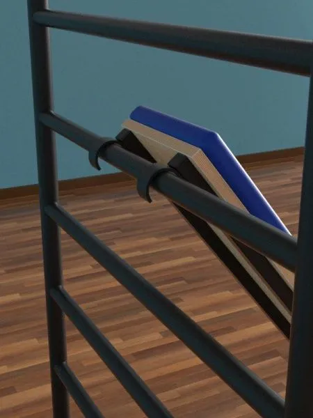 Шведская стенка с регулировкой высоты враспор, с турником и наклонной доской (тип 1)