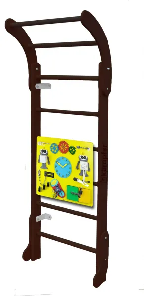 Шведская стенка Kampfer Baby Step Busyboard (№5 Шоколадный Бизиборд желтый)
