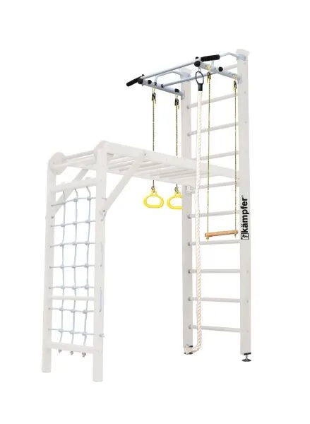 Шведская стенка Kampfer Union Ceiling (№6 Жемчужный Стандарт белый турник)