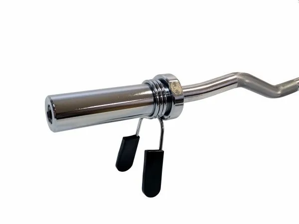 Гриф олимпийский слабоизогнутый хромированный 47" REBEL с замками