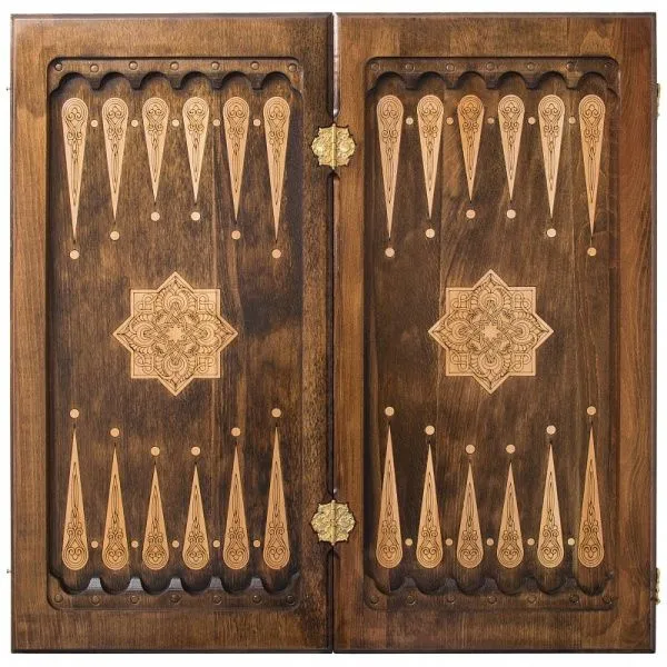 Нарды резные "Золотой Узор 2", Mirzoyan