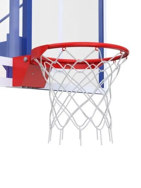 Баскетбольная стойка разборная одноопорная с проф. щитом 1800х1050мм из оргстекла 15 мм и масс.кольцом