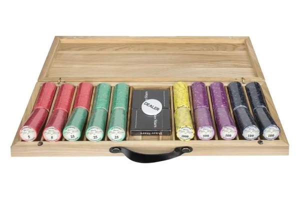 Набор для покера Valentino Ceramic на 500 фишек в кейсе из ясеня v2, Partida