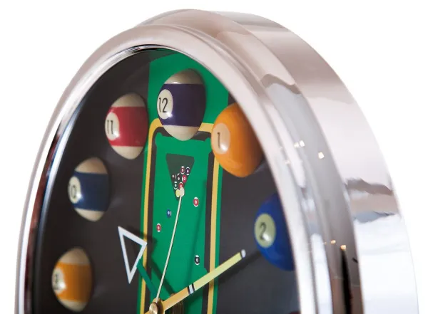 Часы настенные «12 шаров» D27 см (хром), пластик