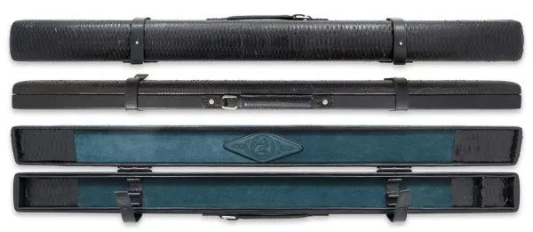 Чехол для кия 1/1 (черный, питон, натуральная кожа)