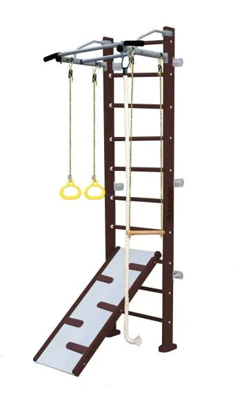 Шведская стенка Kampfer Ride Wall (№5 Шоколадный Стандарт белый антик турник)