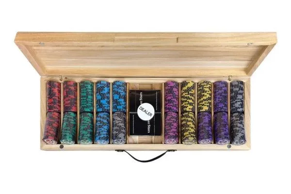 Набор для покера Black Stars на 500 фишек в кейсе из ясеня v2, Partida