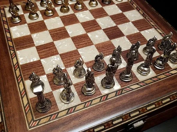 Шахматы "Илиада мини" орех антик