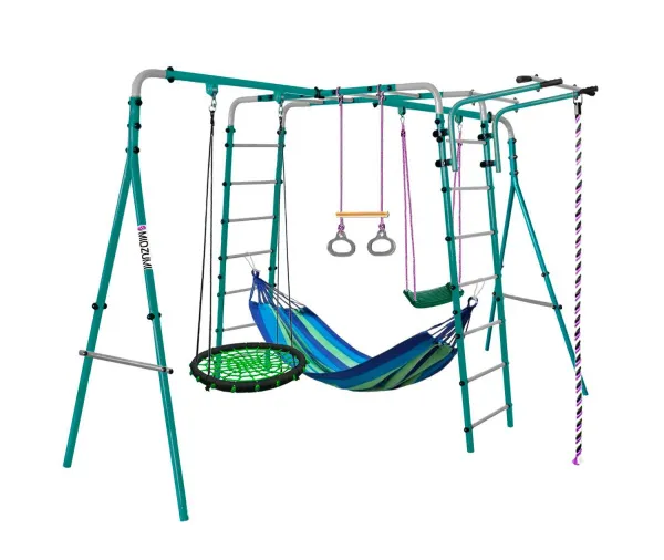 Спортивно-игровой комплекс Midzumi Tenshi Umi Large L (Гнездо среднее зеленое (синий гамак))