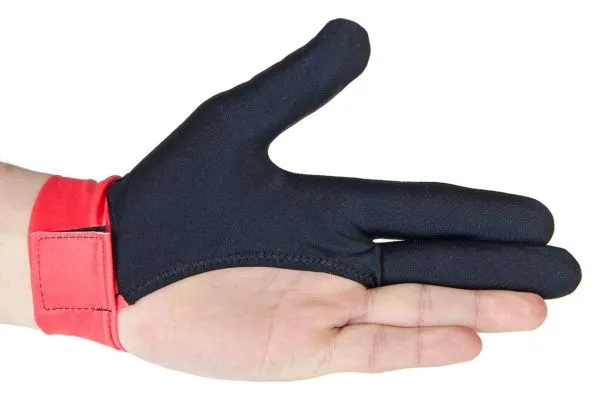 Перчатка бильярдная «Renzline» (черно-красная)