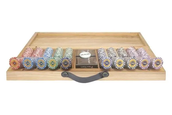 Набор для покера Crown на 500 фишек в кейсе из ясеня v2, Partida