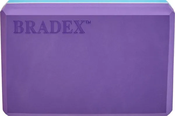 Блок для йоги Bradex SF 0732, фиолетовый/синий