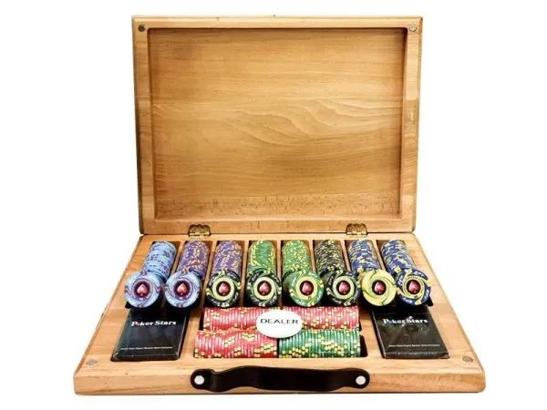 Набор для покера EPT Ceramic на 500 фишек в кейсе из бука, Partida