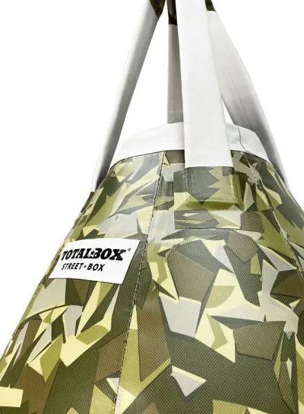 Груша боксерская набивная Уличная бочка большая Street Box TOTALBOX Зеленый камуфляж