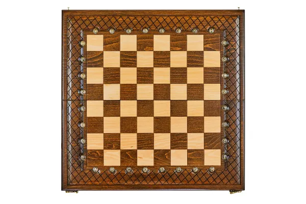 Шахматы + нарды резные "Эндшпиль 1" 60, Simonyan