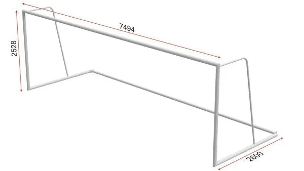 Футбольные ворота с креплением к земле, 7,32х2,44 м, по ГОСТу тип 3