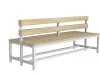 Скамейка для раздевалки со спинкой двухсторонняя, разборная