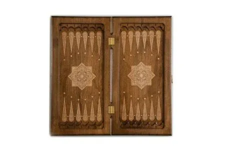 Нарды резные "Золотой узор 3" 50, Mirzoyan