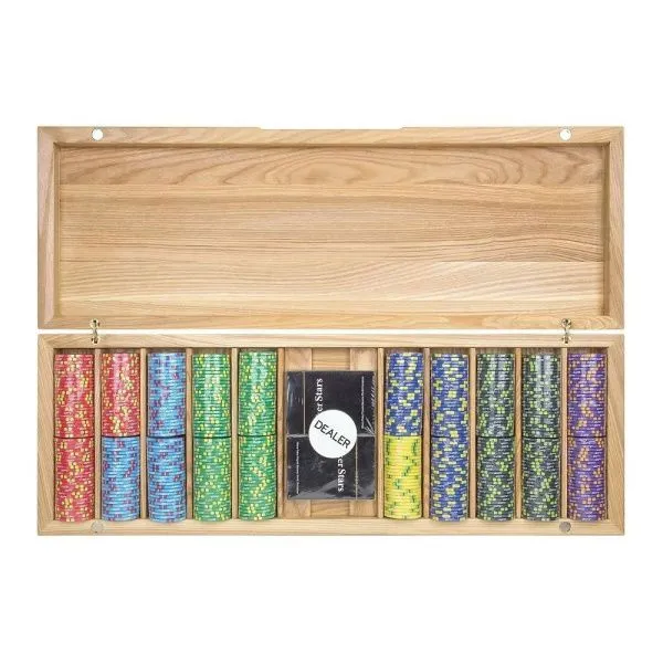 Набор для покера EPT Ceramic на 500 фишек в кейсе из ясеня v2, Partida